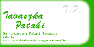 tavaszka pataki business card